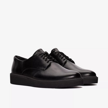 Clarks Original Glickly Derby Leather Shoe in Black