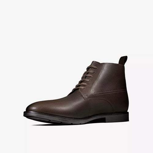 Clarks Original Ronnie Up GORE-TEX in Dark Brown Leather