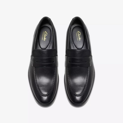 Clarks Original Brandon Step in Black Leather