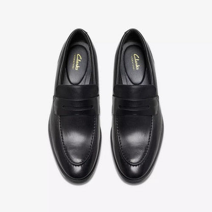 Clarks Original Brandon Step in Black Leather