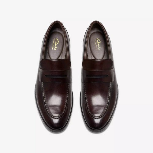 Clarks Original Brandon Step in Dark Brown Leather