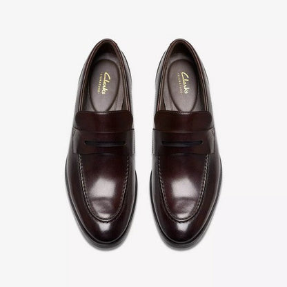 Clarks Original Brandon Step in Dark Brown Leather