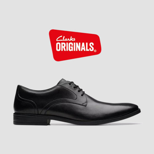 Clarks Original Brandon Lace in Black Leather 