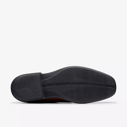 Clarks Original Cosgrove Cap in Dark Tan Leather