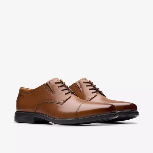 Clarks Original Cosgrove Cap in Dark Tan Leather