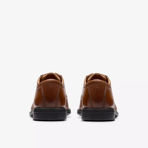 Clarks Original Cosgrove Cap in Dark Tan Leather