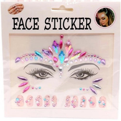 YNV1240 Carnival Face Gem Sticker in Multi