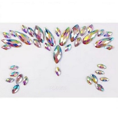 Carnival Face Gem Stickers in AB Crystal Multi