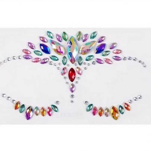 Carnival Face Gem Stickers in Purple Multi