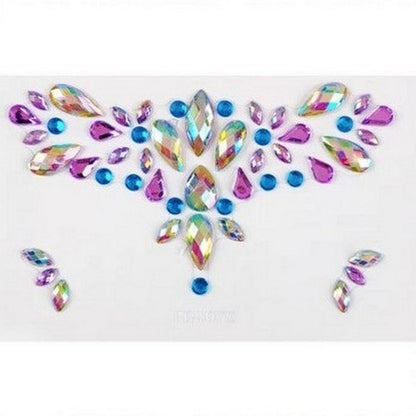 Carnival Face Gem Stickers in Purple & Blue Crystal