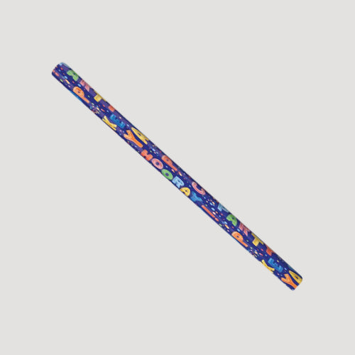 Celebration Gift Wrap Roll in Navy Letters Print