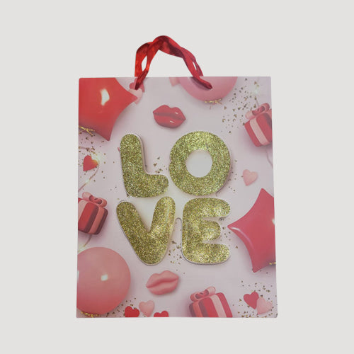 3D Love Gift Bag in Pink