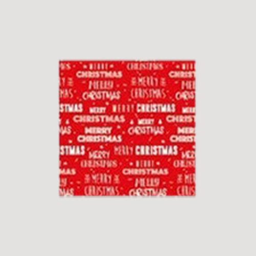 Christmas Sheet Gift Wrap in Red Merry Christmas