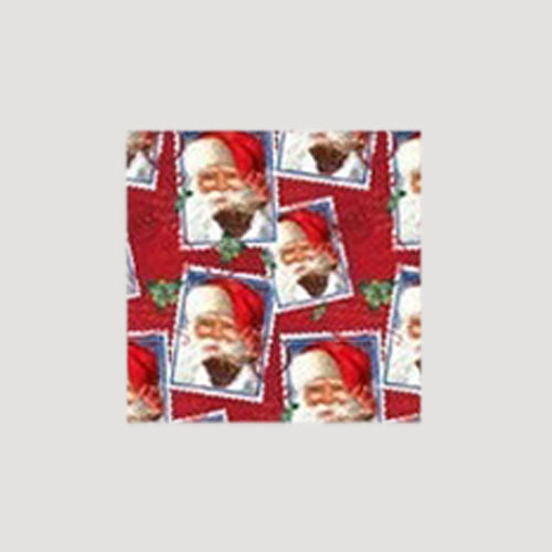 Christmas Sheet Gift Wrap in Red Traditional Santa