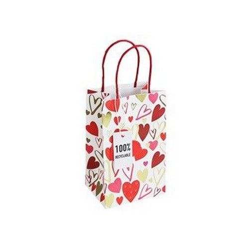 21830R Scattered Hearts Gift Bag Small