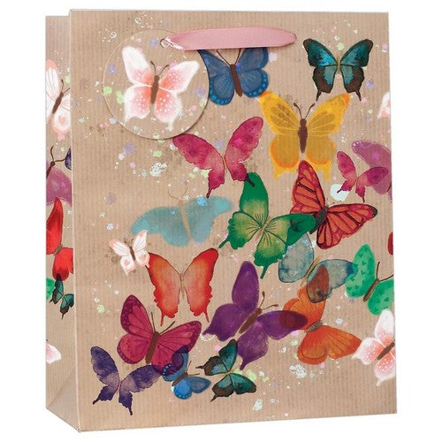 Butterflies Kraft Gift Bag