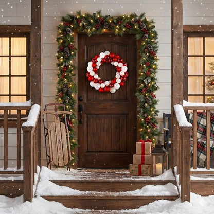 Candy Cane Bauble Wreath
