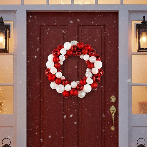 Candy Cane Bauble Wreath