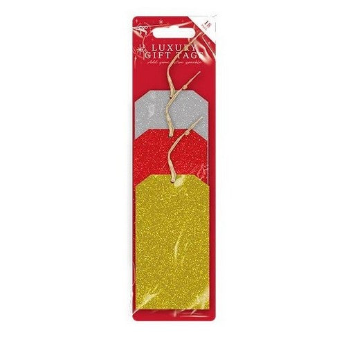 XMA1730 Luxury Glitter Gift Tags 18pk