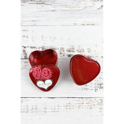 I Love You Rose Heart-Shaped Tin