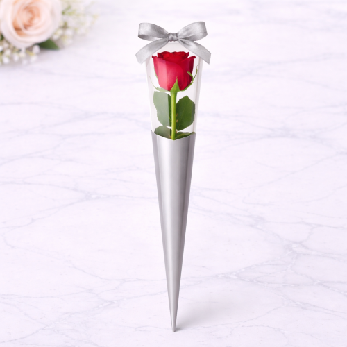 Single Red Rose In Gift Box