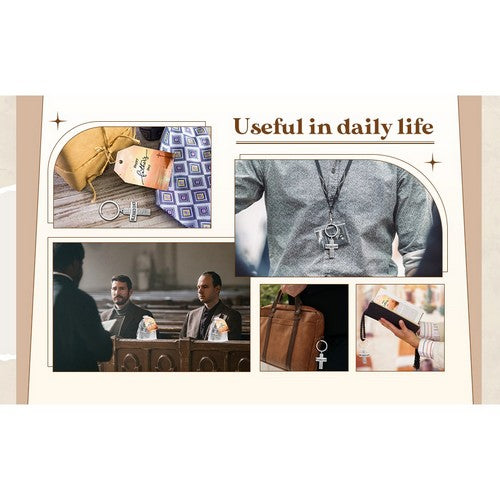 B0CTXYZBQD Blessed Dad Metal Keyring Gift Bag