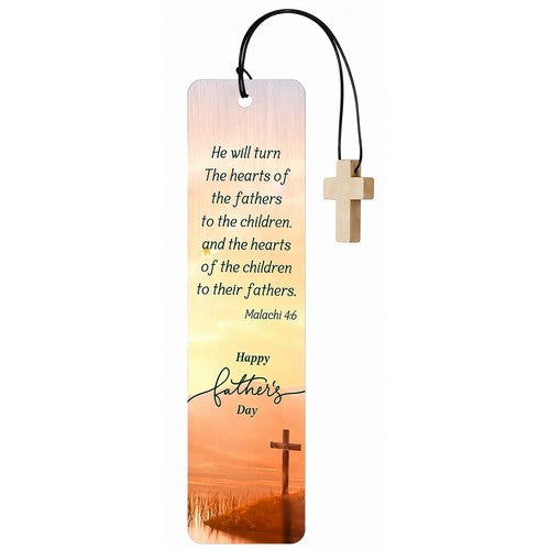 B0CRV6H266 Malachi 4:6 Fathers Day Wooden Bookmark