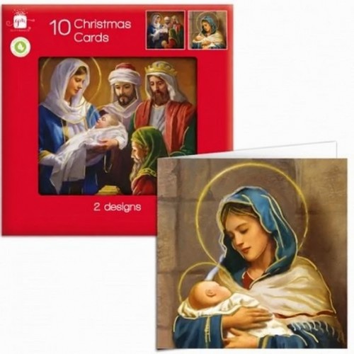 XANGC815 Traditional Religious Christmas Card 10-Pack