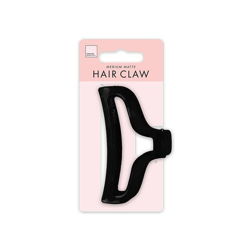 Forever Beautiful Medium Matte Hollow Hair Claw Spring Clip in Black