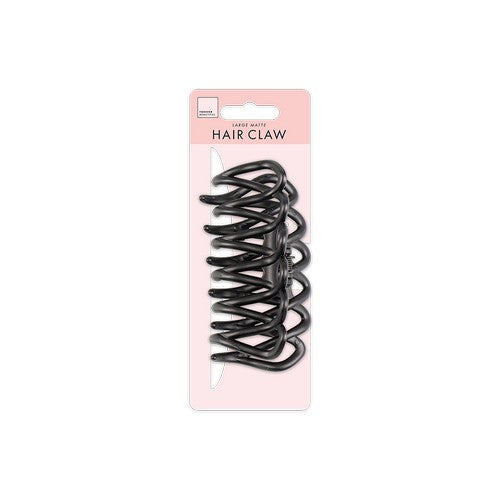 Forever Beautiful Large Matte Hollow Hair Claw Spring Clip in Black