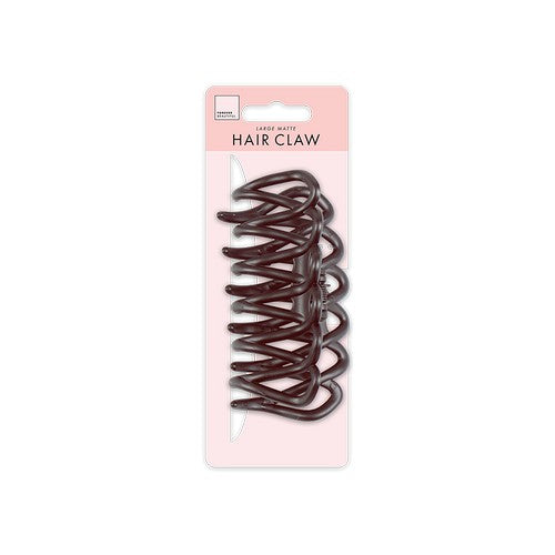 Forever Beautiful Large Matte Hollow Hair Claw Spring Clip in Brown