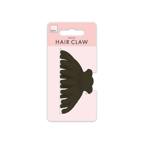 Forever Beautiful Rounded Matte Hair Claw Spring Clip in Brown