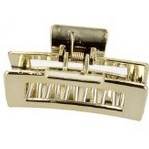 Square Spring Clip Hair Claw in Gold