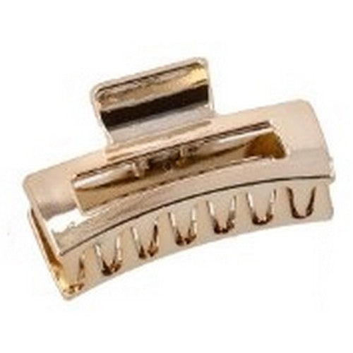 Square Spring Clip Hair Claw in Rose Gold