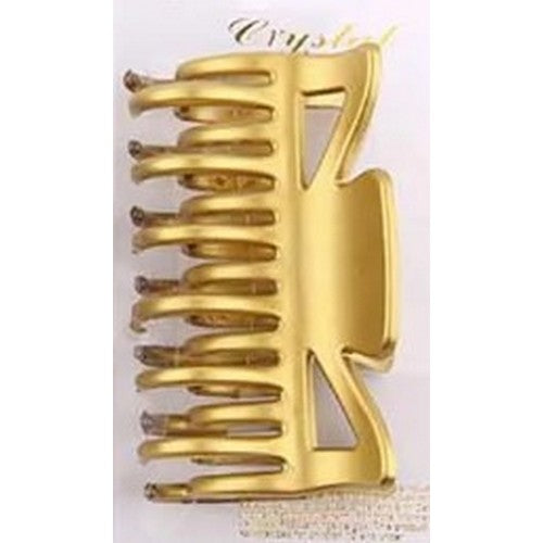 Metallic Spring Clip Hair Claw in Gold