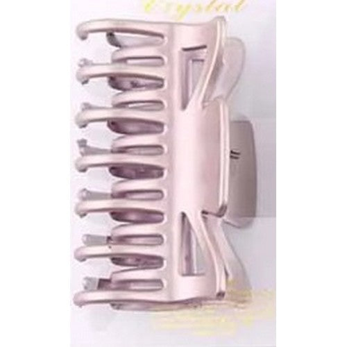 Metallic Spring Clip Hair Claw in Pink