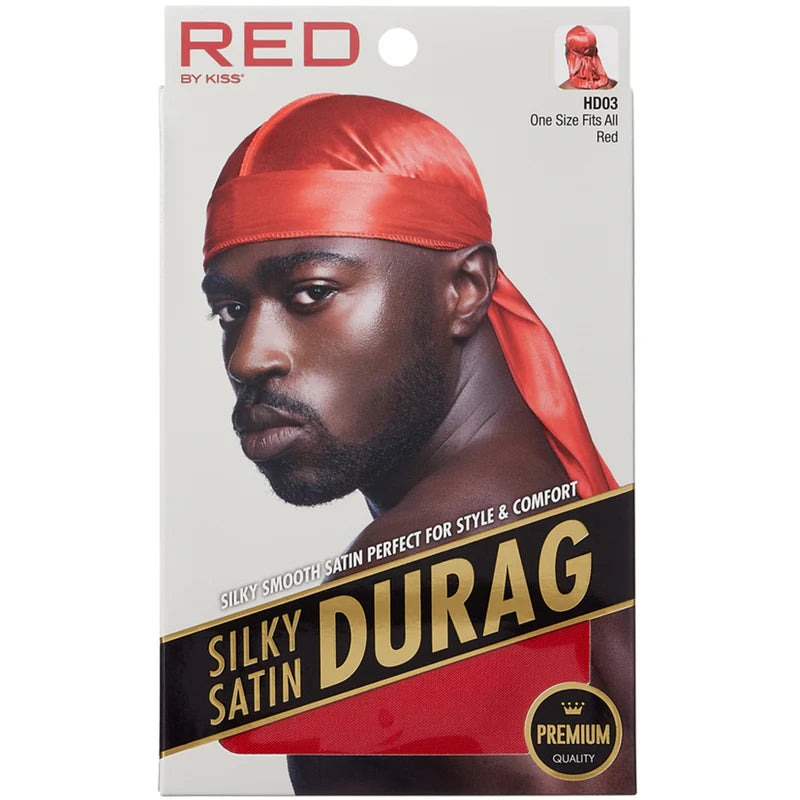 Red by Kiss Silky Satin Durag in Red