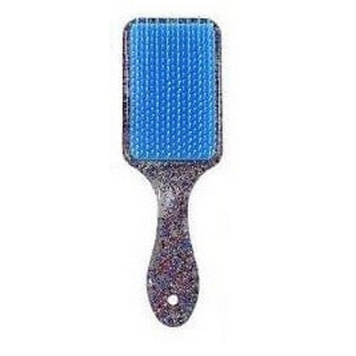 CB-1027 Glitter Paddle Brush With Mirror in Blue
