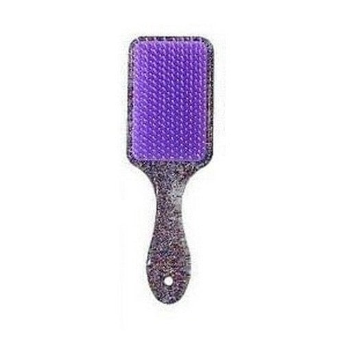 CB-1027 Glitter Paddle Brush With Mirror in Purple
