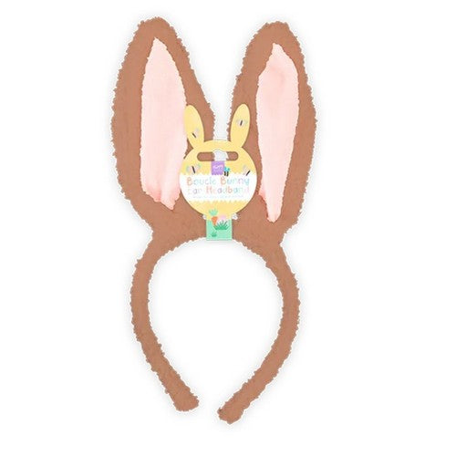 EAS12915 Easter Bunny Boucle Ears Headband in Pink