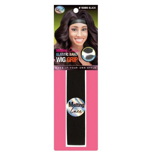 5086 Qfitt Melting Lace Elastic Band Wig Grip 1-1/8" in Black