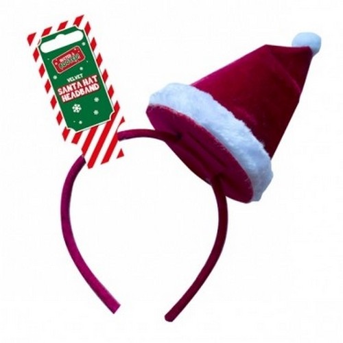 XMA4198 Velvet Santa Hat Headband