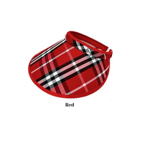 B017-16-WH-C Plaid Visor Red