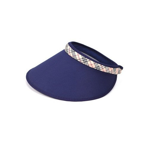 B017-2-WH-C Plaid Visor Navy