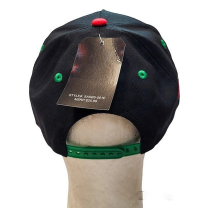 Grenada Flag Snap Back Baseball Cap in Black