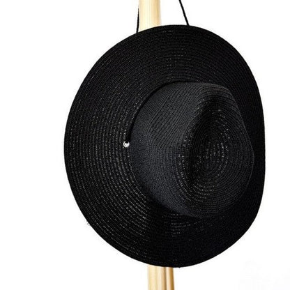 A Girl Named Jessie Western Style Straw Cowboy Hat in Black