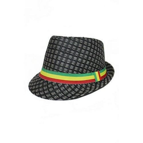 FD-860 Straw Fedora with Independence Band Black