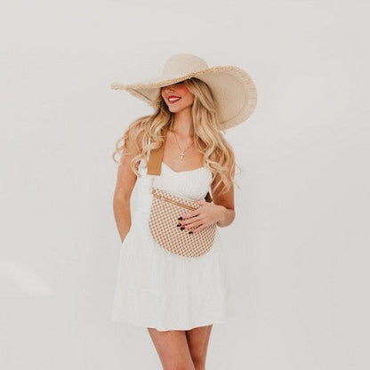 Lake Shore Drive Oversize Fringe Straw Hat in Natural