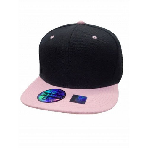 SB-267 Two-Tone Snap Back Cap Black/Pink