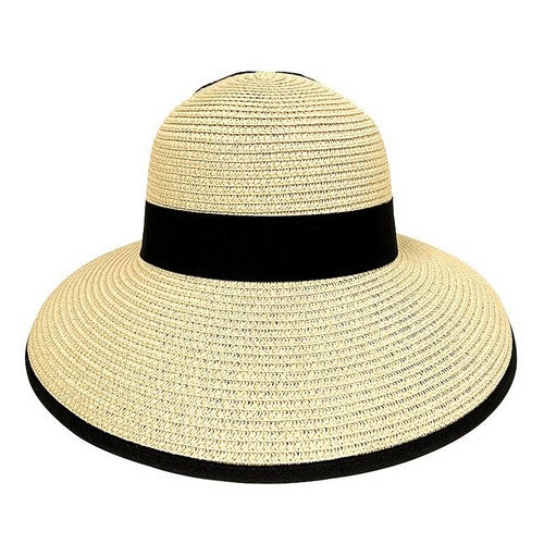 Bow Back Ponytail Straw Hat